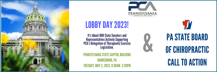 Important Information for PA DCs – Lobby Day 2023 and State Board of Chiropractic Call to Action