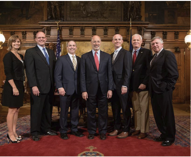 Governor Tom Wolf signing Act 67 of 2018 with PCA leaders in the Governor’s Reception Room at the Pennsylvania Capitol